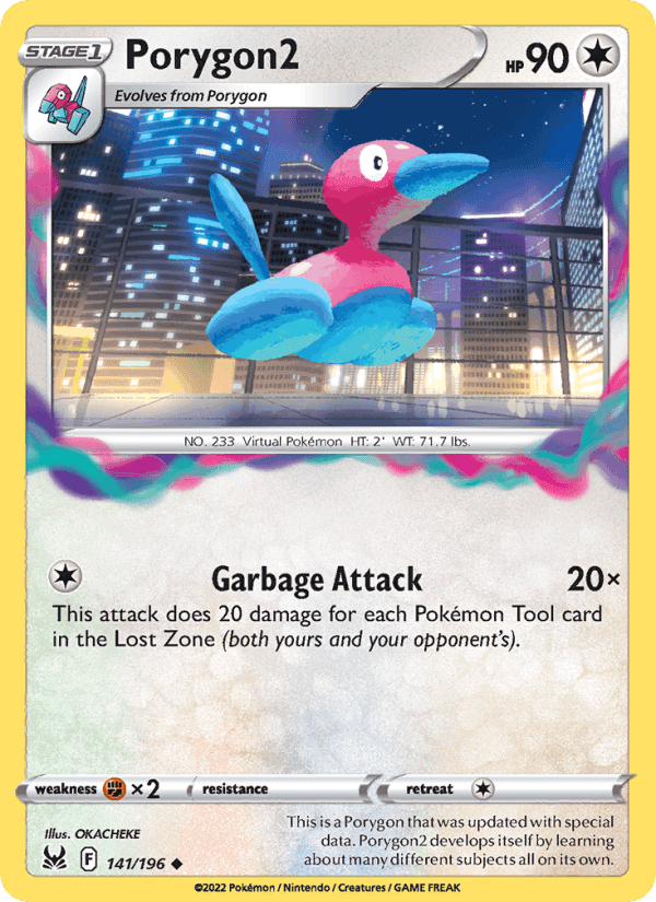 Porygon2, card 141 from Lost Origin