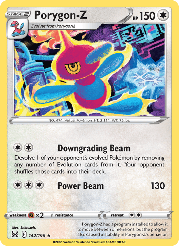 Porygon-Z, card 142 from Lost Origin