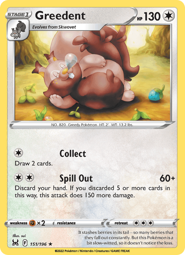 Greedent, card 151 from Lost Origin