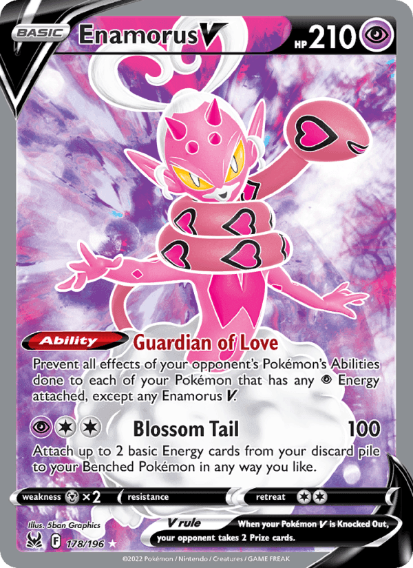 Enamorus V, card 178 from Lost Origin
