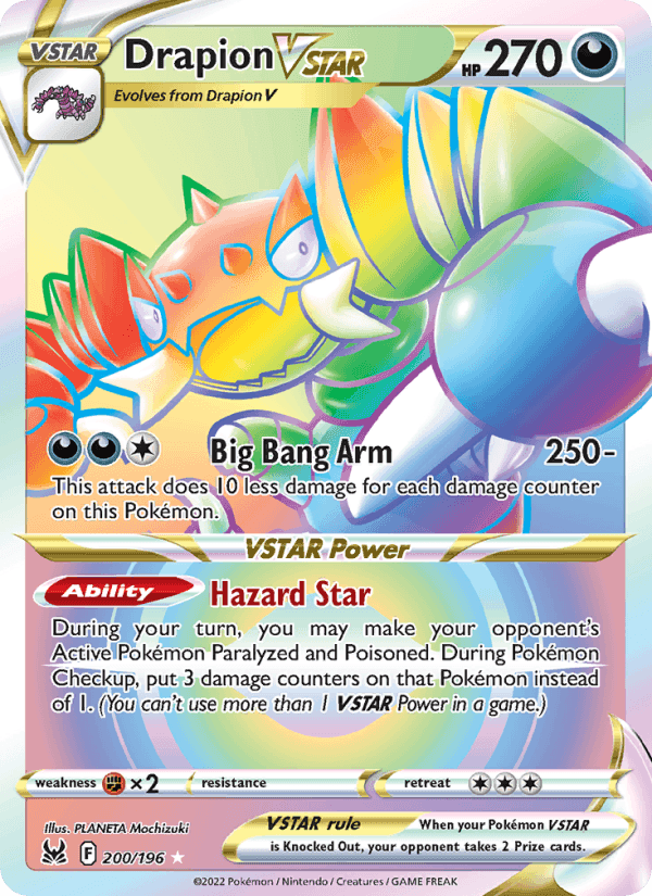 Drapion VSTAR, card 200 from Lost Origin
