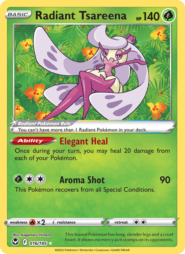 Radiant Tsareena, card 016 from Silver Tempest