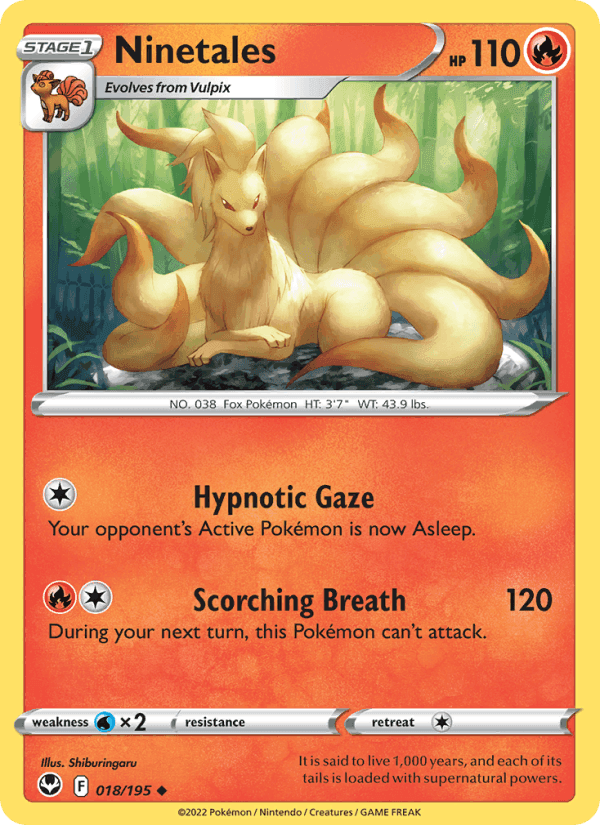 Silver Tempest の 018 番、Ninetales