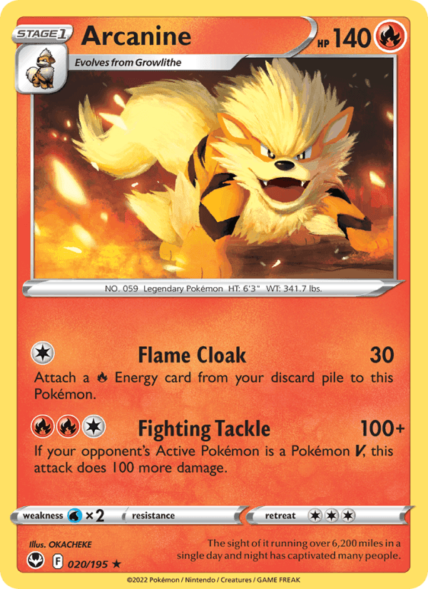 Silver Tempest の 020 番、Arcanine