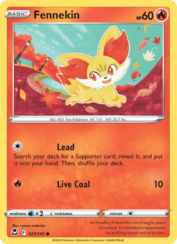Fennekin, carta 025 de Silver Tempest