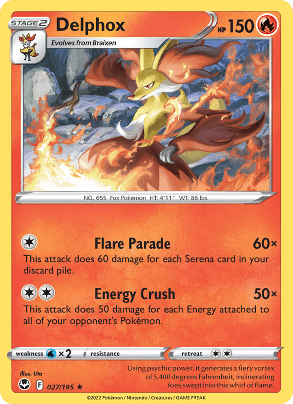 Silver Tempest の 027 番、Delphox