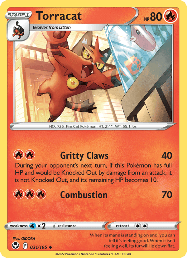 Torracat, card 031 from Silver Tempest