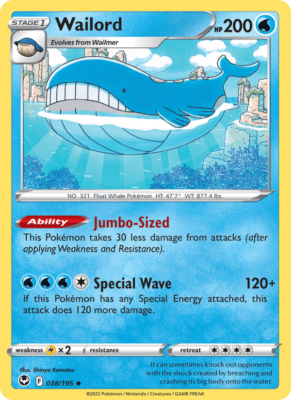 Silver Tempest の 038 番、Wailord