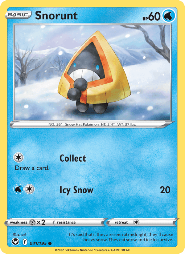 Silver Tempest の 041 番、Snorunt