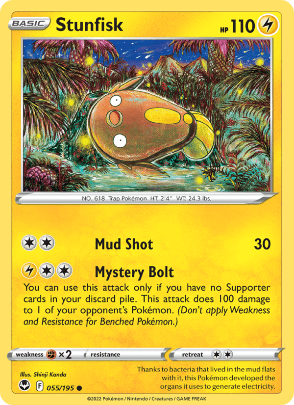 Stunfisk, card 055 from Silver Tempest