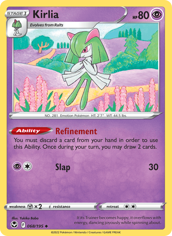 Kirlia, card 068 from Silver Tempest