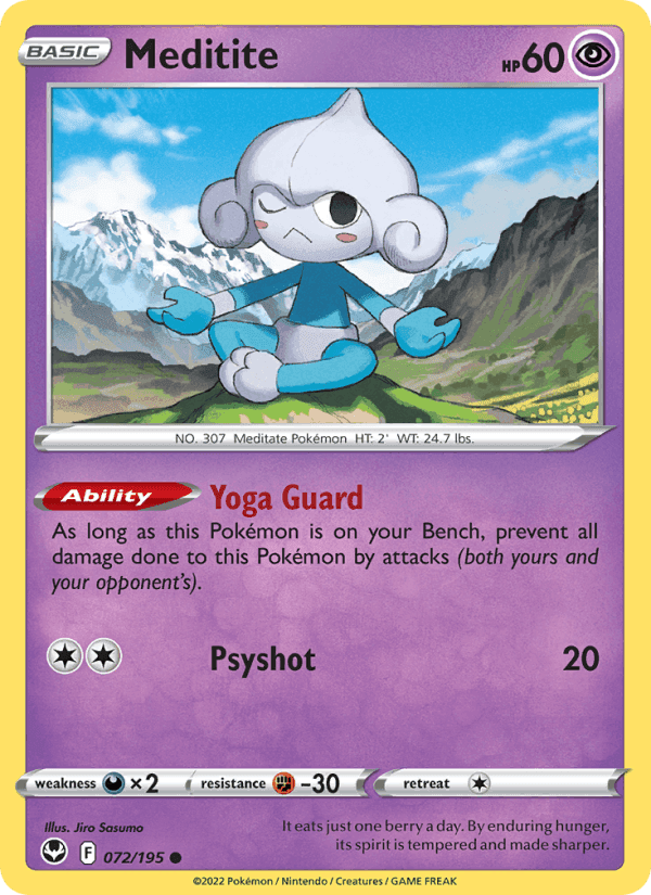 Meditite, card 072 from Silver Tempest