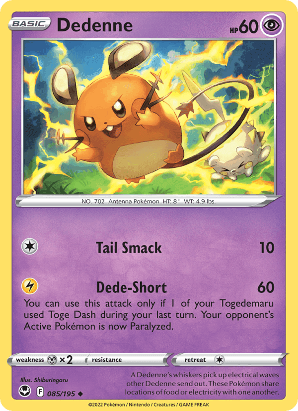 Dedenne, card 085 from Silver Tempest