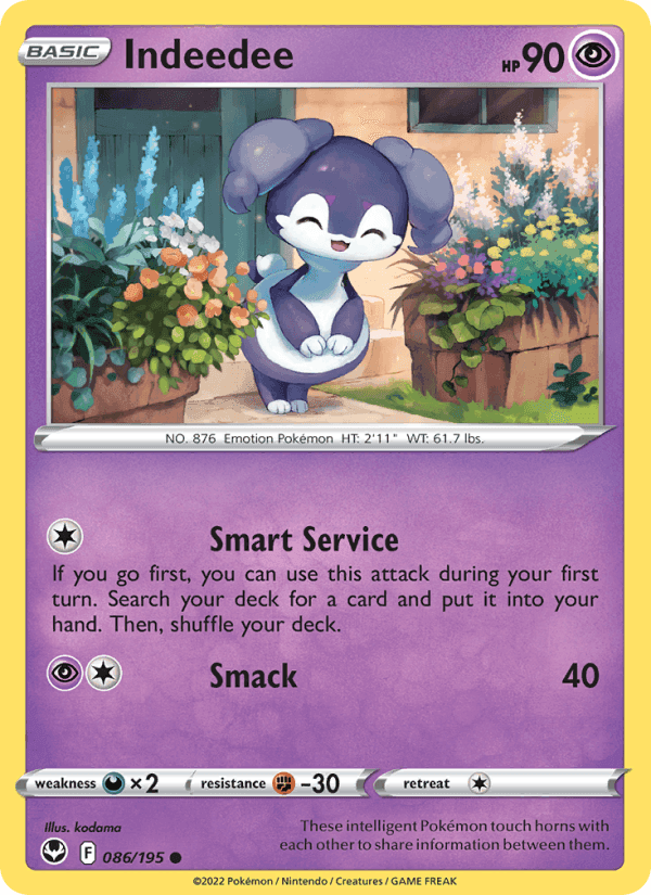 Indeedee, card 086 from Silver Tempest