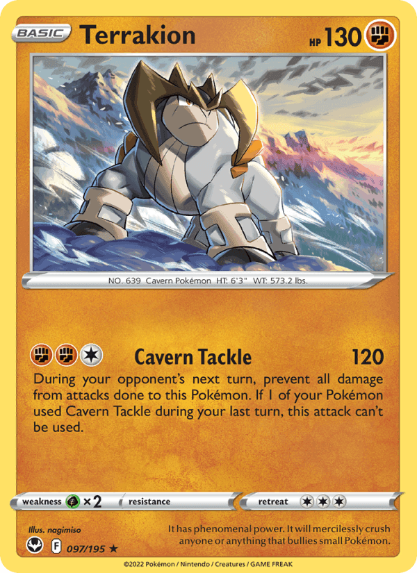 Terrakion, card 097 from Silver Tempest