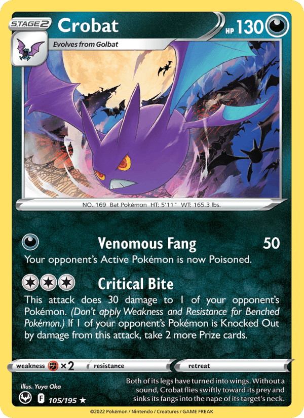 Crobat, card 105 from Silver Tempest