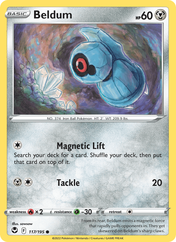 Beldum, card 117 from Silver Tempest