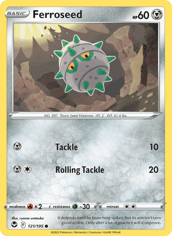 Ferroseed, card 121 from Silver Tempest