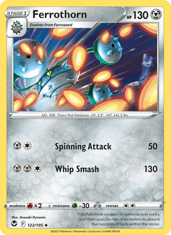 Ferrothorn, card 122 from Silver Tempest