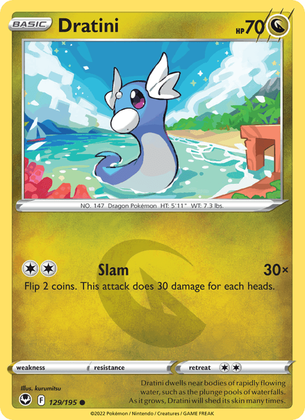 Dratini, carte 129 de Silver Tempest