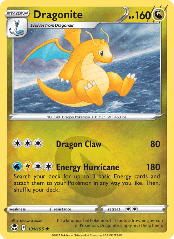 Dragonite, card 131 from Silver Tempest