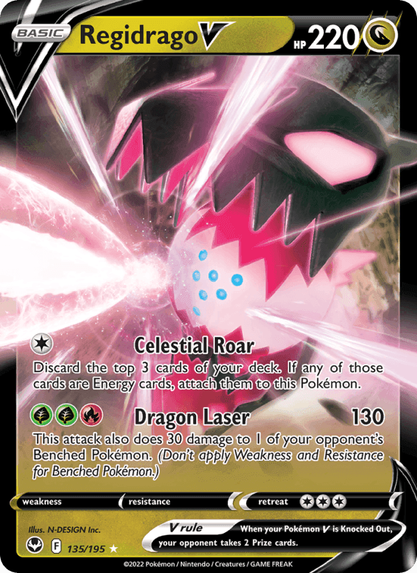 Regidrago V, card 135 from Silver Tempest