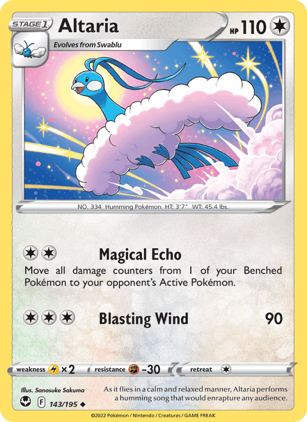 Altaria, card 143 from Silver Tempest