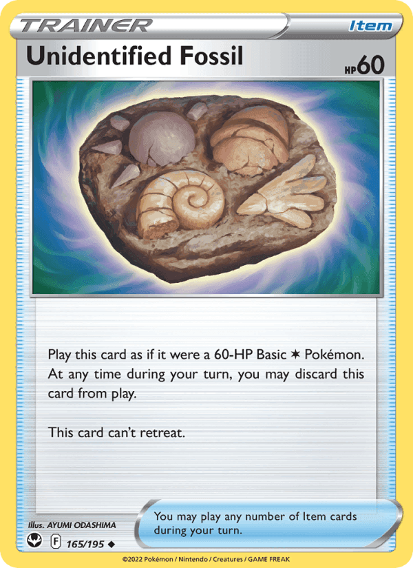 Unidentified Fossil, card 165 from Silver Tempest