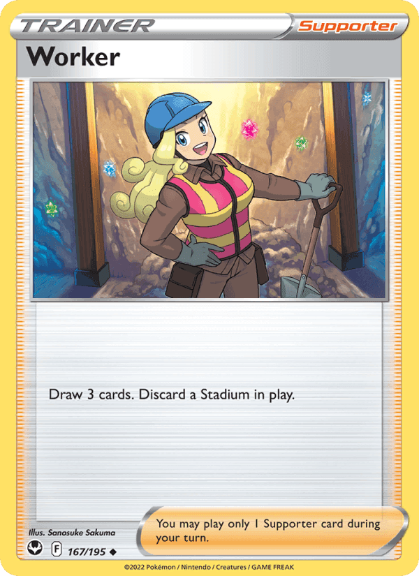 Worker, card 167 from Silver Tempest