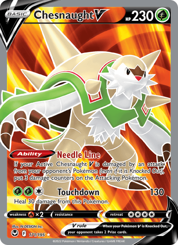 Chesnaught V, card 171 from Silver Tempest