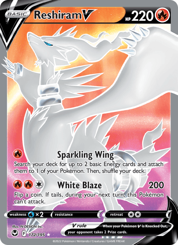 Silver Tempest の 172 番、Reshiram V