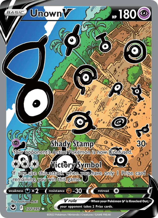 Unown V, carta 177 de Silver Tempest