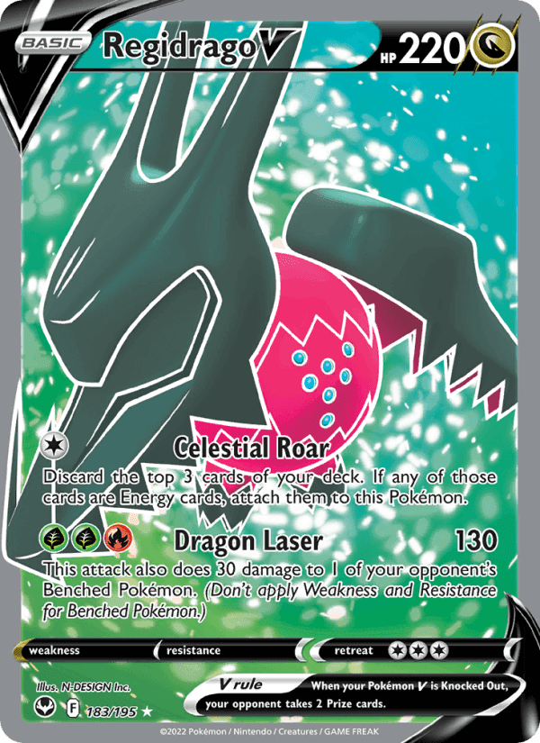 Regidrago V, card 183 from Silver Tempest
