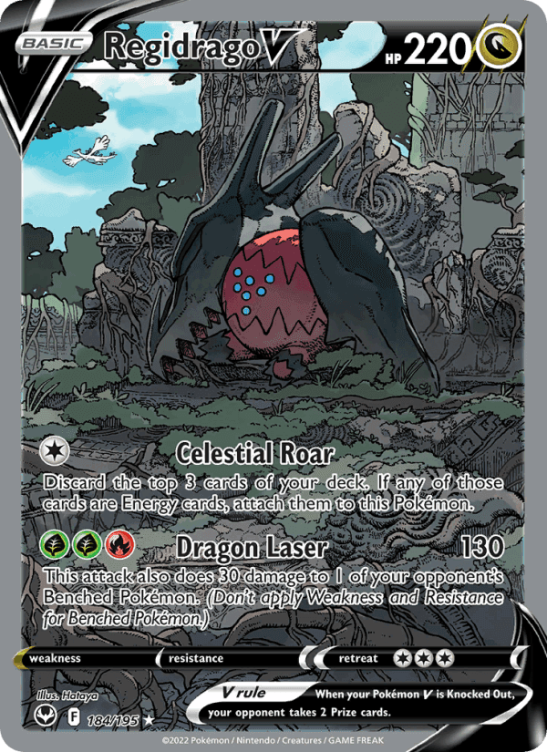 Regidrago V, card 184 from Silver Tempest