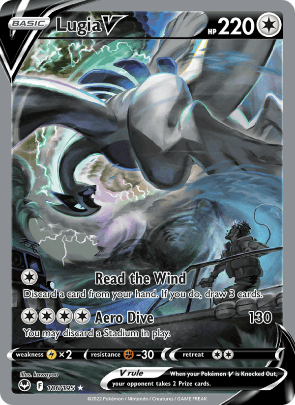 Lugia V, carte 186 de Silver Tempest