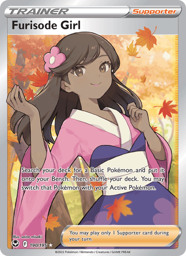 Furisode Girl, card 190 from Silver Tempest