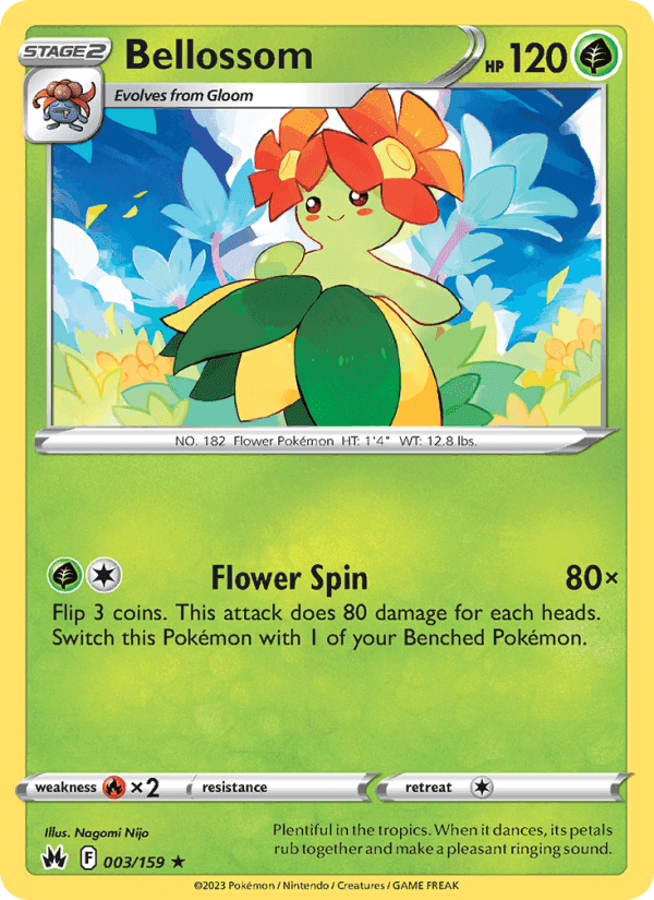 Bellossom, card 003 from Crown Zenith