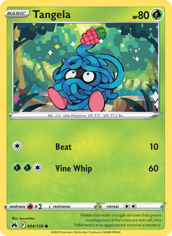 Tangela, card 004 from Crown Zenith
