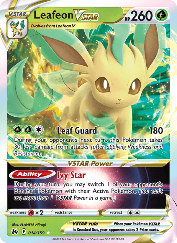 Leafeon VSTAR, card 014 from Crown Zenith