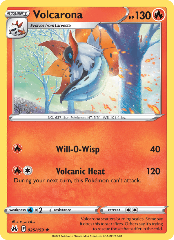 Volcarona, card 025 from Crown Zenith