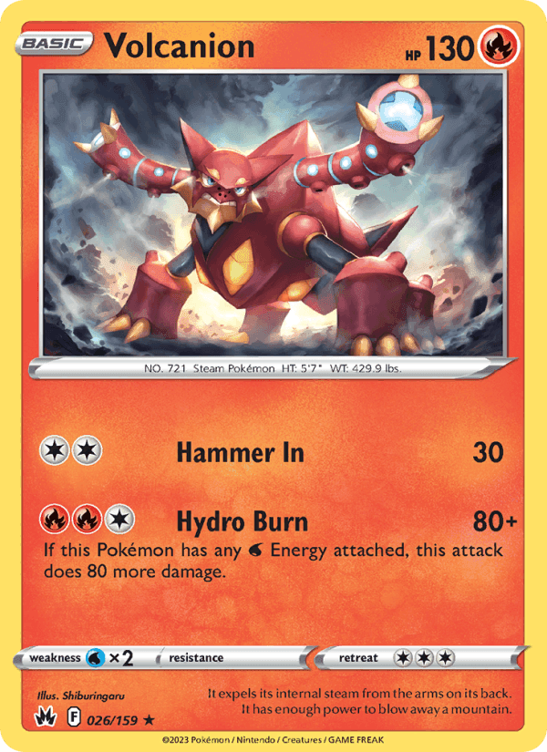 Volcanion, card 026 from Crown Zenith