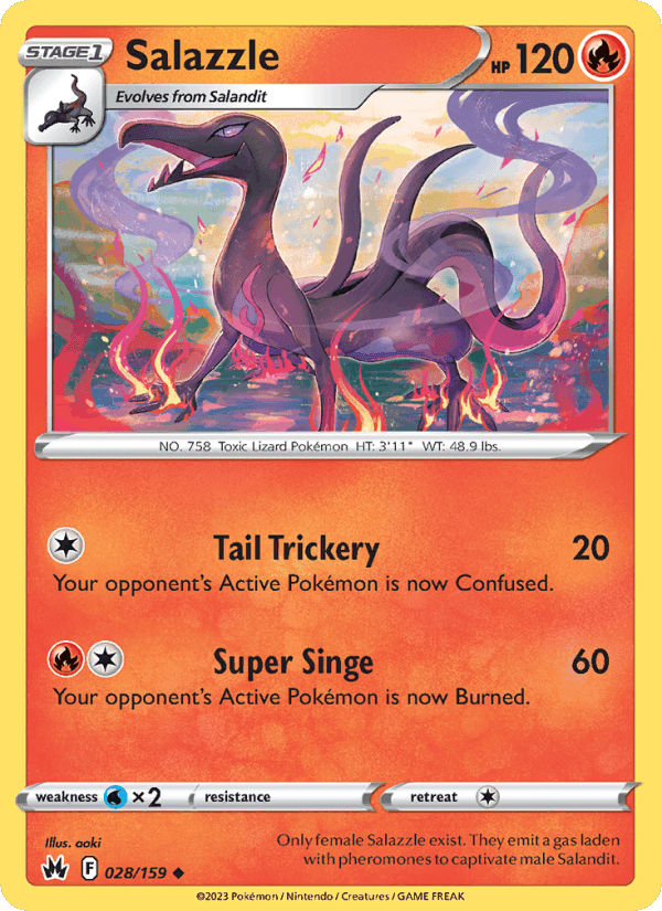 Salazzle, card 028 from Crown Zenith