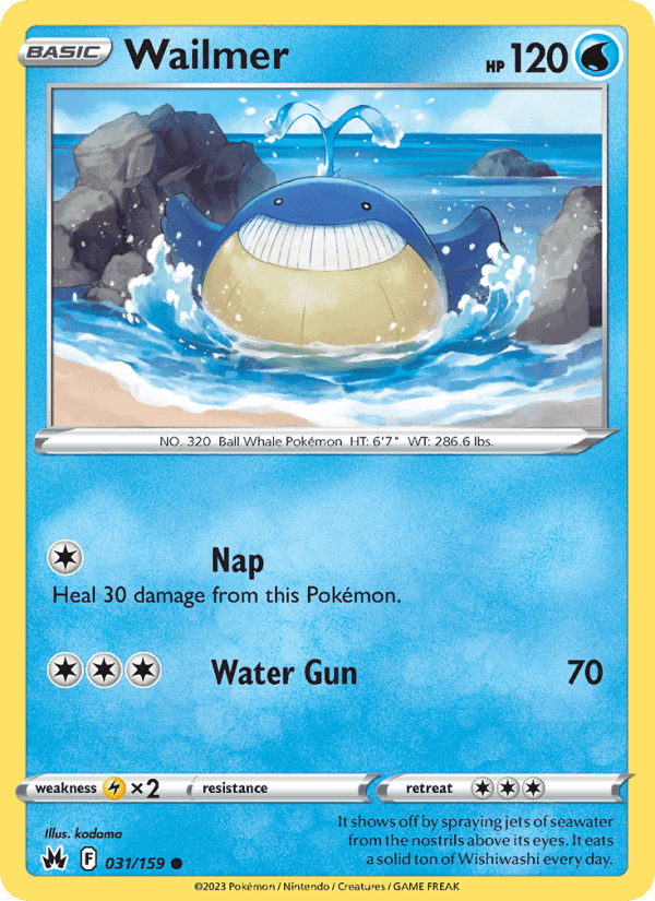 Wailmer, card 031 from Crown Zenith