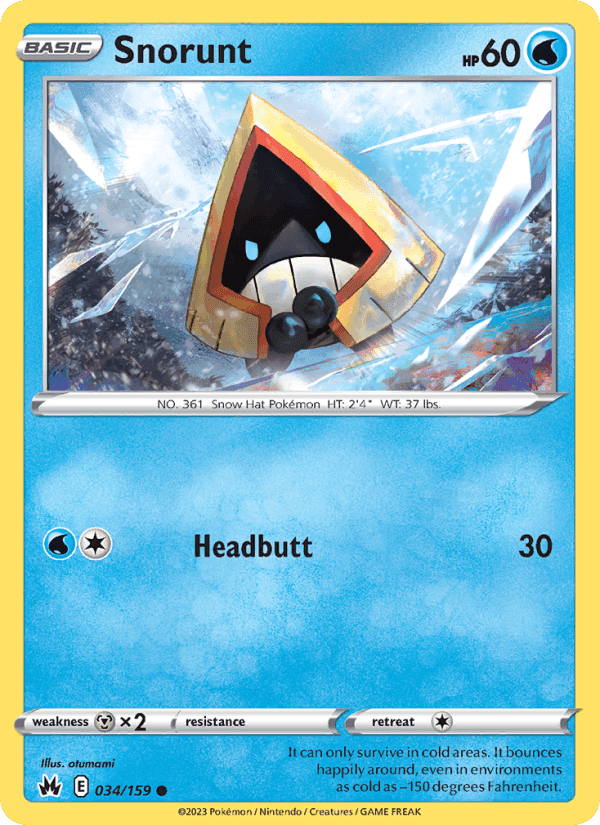 Crown Zenith の 034 番、Snorunt