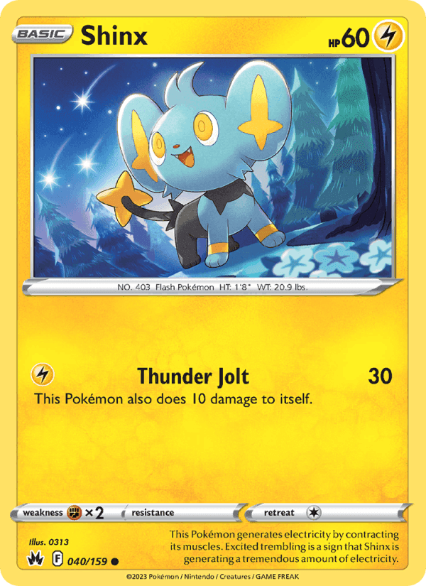 Shinx, card 040 from Crown Zenith