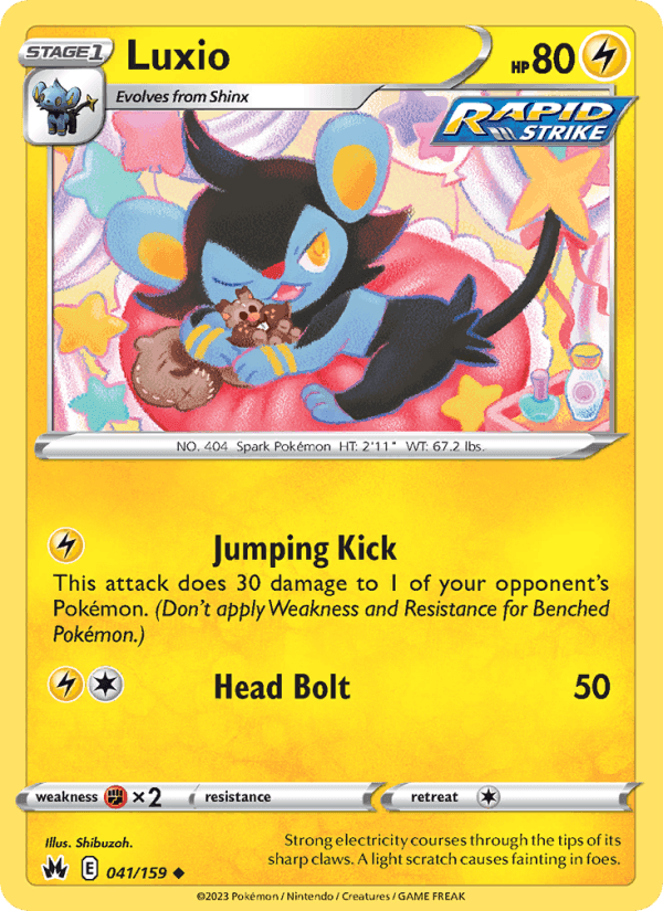 Luxio, card 041 from Crown Zenith