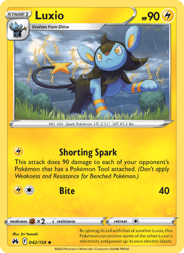 Luxio, card 042 from Crown Zenith
