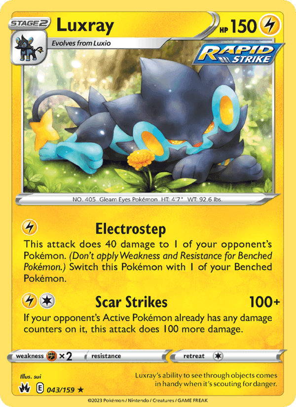 Luxray, card 043 from Crown Zenith