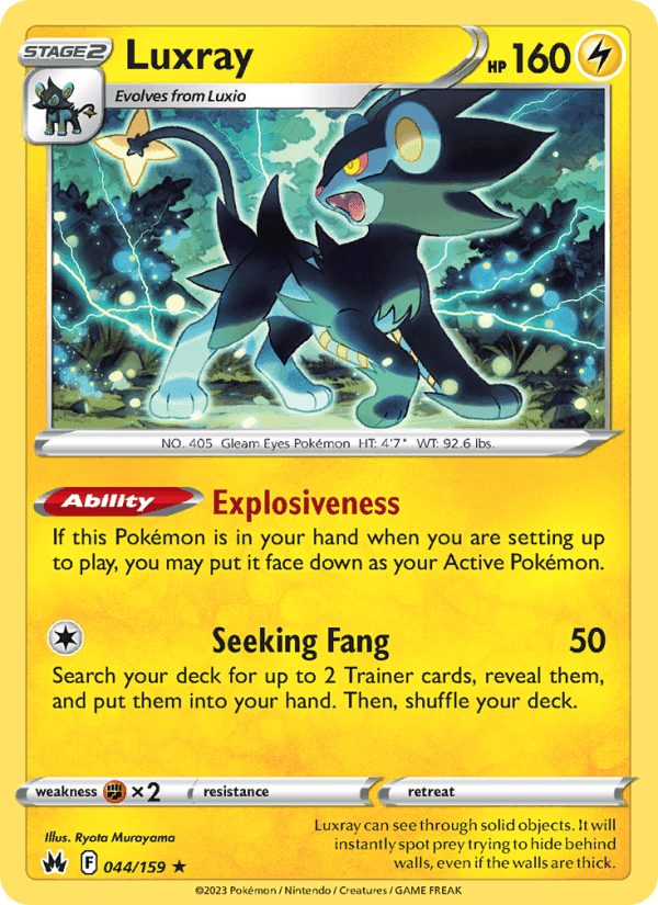 Luxray, carta 044 di Crown Zenith
