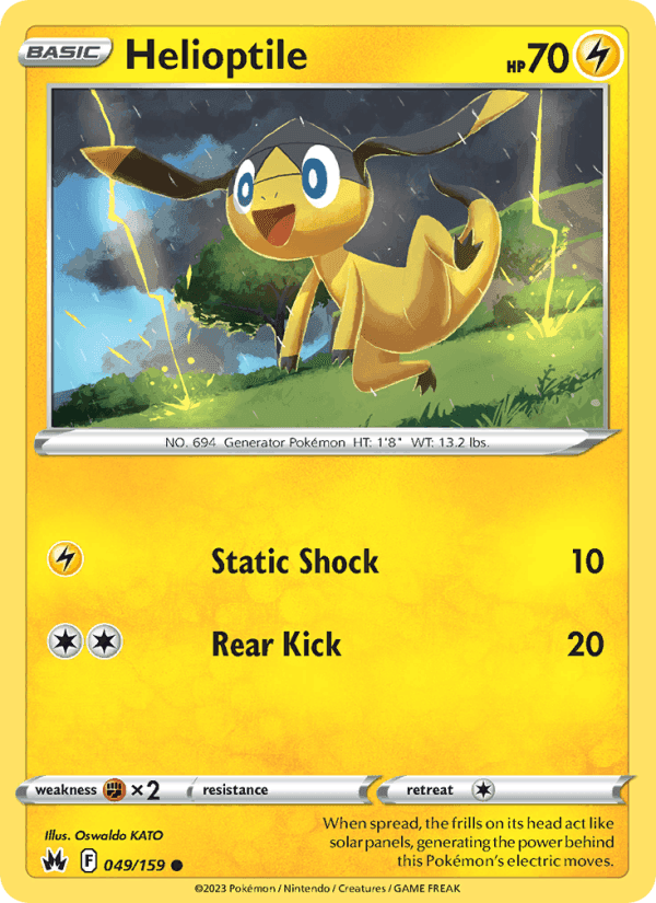 Helioptile, card 049 from Crown Zenith